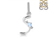 Moonstone & White Topaz Alphabet S Pendant RBM-RDA-45.