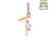 Moonstone & White Topaz Alphabet T Pendant RBM-RDA-46.