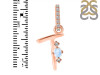 Moonstone & White Topaz Alphabet T Pendant RBM-RDA-46.