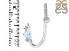 Moonstone & White Topaz Alphabet U Pendant RBM-RDA-47.