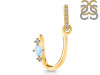 Moonstone & White Topaz Alphabet U Pendant RBM-RDA-47.