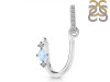 Moonstone & White Topaz Alphabet U Pendant RBM-RDA-47.