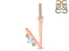 Moonstone & White Topaz Alphabet V Pendant RBM-RDA-48.