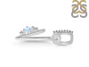 Moonstone & White Topaz Alphabet V Pendant RBM-RDA-48.