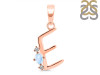 Moonstone & White Topaz Alphabet E Pendant RBM-RDA-5.
