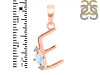 Moonstone & White Topaz Alphabet E Pendant RBM-RDA-5.