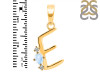 Moonstone & White Topaz Alphabet E Pendant RBM-RDA-5.