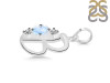 Moonstone & White Topaz Alphabet B Pendant RBM-RDA-54.