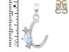 Moonstone & White Topaz Alphabet C Pendant RBM-RDA-55.