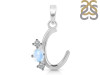 Moonstone & White Topaz Alphabet C Pendant RBM-RDA-55.