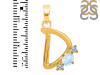 Moonstone & White Topaz Alphabet D Pendant RBM-RDA-56.