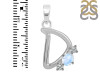 Moonstone & White Topaz Alphabet D Pendant RBM-RDA-56.