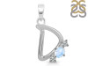 Moonstone & White Topaz Alphabet D Pendant RBM-RDA-56.