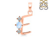 Moonstone & White Topaz Alphabet E Pendant RBM-RDA-57.