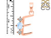 Moonstone & White Topaz Alphabet E Pendant RBM-RDA-57.