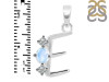 Moonstone & White Topaz Alphabet E Pendant RBM-RDA-57.