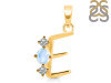 Moonstone & White Topaz Alphabet E Pendant RBM-RDA-57.