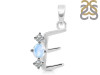 Moonstone & White Topaz Alphabet E Pendant RBM-RDA-57.