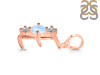 Moonstone & White Topaz Alphabet E Pendant RBM-RDA-57.