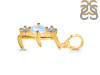 Moonstone & White Topaz Alphabet E Pendant RBM-RDA-57.