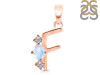 Moonstone & White Topaz Alphabet F Pendant RBM-RDA-58.