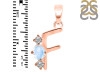 Moonstone & White Topaz Alphabet F Pendant RBM-RDA-58.