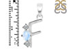 Moonstone & White Topaz Alphabet F Pendant RBM-RDA-58.
