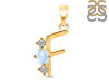 Moonstone & White Topaz Alphabet F Pendant RBM-RDA-58.