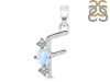 Moonstone & White Topaz Alphabet F Pendant RBM-RDA-58.