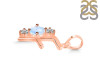 Moonstone & White Topaz Alphabet F Pendant RBM-RDA-58.