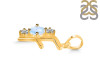 Moonstone & White Topaz Alphabet F Pendant RBM-RDA-58.