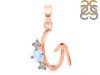 Moonstone & White Topaz Alphabet G Pendant RBM-RDA-59.