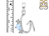 Moonstone & White Topaz Alphabet G Pendant RBM-RDA-59.