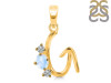 Moonstone & White Topaz Alphabet G Pendant RBM-RDA-59.