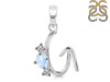Moonstone & White Topaz Alphabet G Pendant RBM-RDA-59.