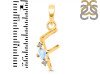 Moonstone & White Topaz Alphabet F Pendant RBM-RDA-6.