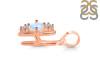 Moonstone & White Topaz Alphabet H Pendant RBM-RDA-60.