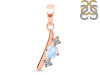 Moonstone & White Topaz Alphabet I Pendant RBM-RDA-61.