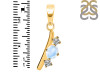 Moonstone & White Topaz Alphabet I Pendant RBM-RDA-61.