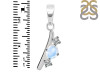 Moonstone & White Topaz Alphabet I Pendant RBM-RDA-61.