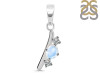 Moonstone & White Topaz Alphabet I Pendant RBM-RDA-61.