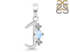 Moonstone & White Topaz Alphabet J Pendant RBM-RDA-62.