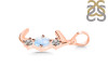 Moonstone & White Topaz Alphabet J Pendant RBM-RDA-62.