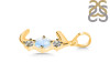 Moonstone & White Topaz Alphabet J Pendant RBM-RDA-62.