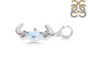 Moonstone & White Topaz Alphabet J Pendant RBM-RDA-62.
