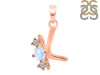 Moonstone & White Topaz Alphabet K Pendant RBM-RDA-63.