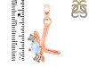 Moonstone & White Topaz Alphabet K Pendant RBM-RDA-63.
