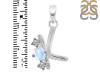 Moonstone & White Topaz Alphabet K Pendant RBM-RDA-63.