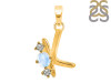 Moonstone & White Topaz Alphabet K Pendant RBM-RDA-63.