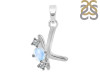 Moonstone & White Topaz Alphabet K Pendant RBM-RDA-63.